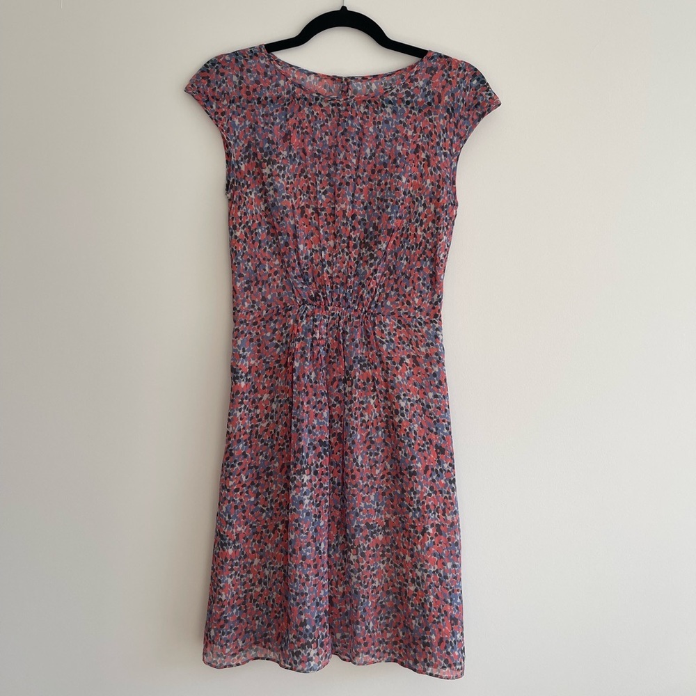 J. Crew - Sleeveless, Printed, Pleated, Chiffon, Mini Dress